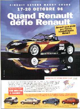Affiche Finale Internationale Renault 96